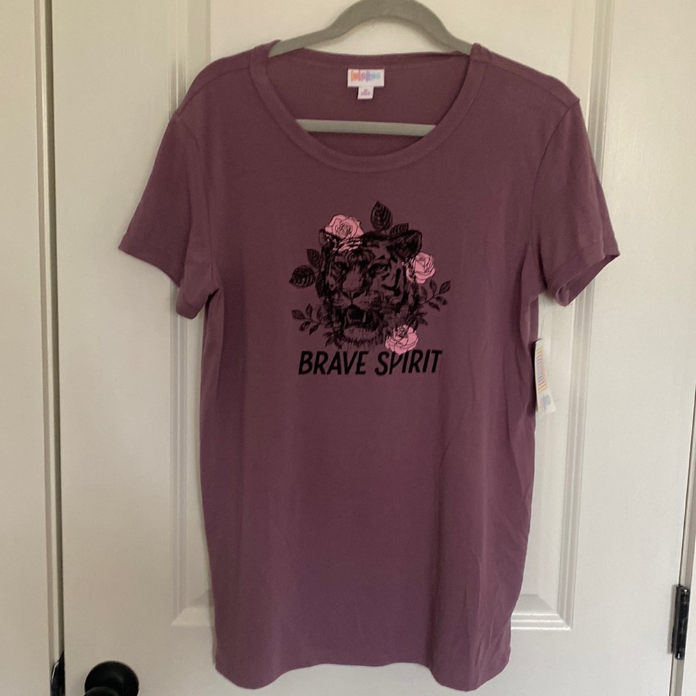 LuLaRoe Purple Brave Spirit Tee